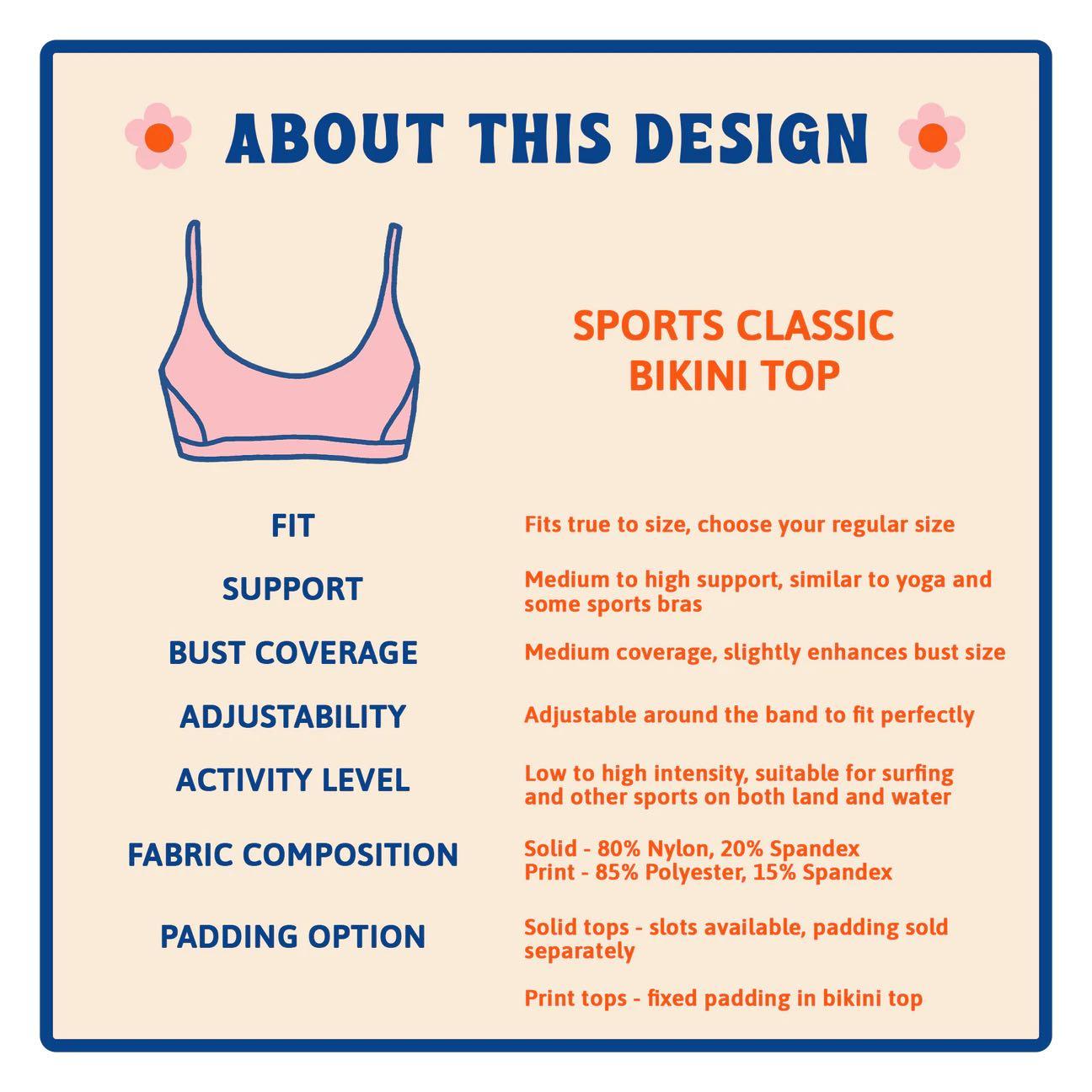 Haikini Pacifico Sports Classic Bikini Top Women S Fashion Swimwear