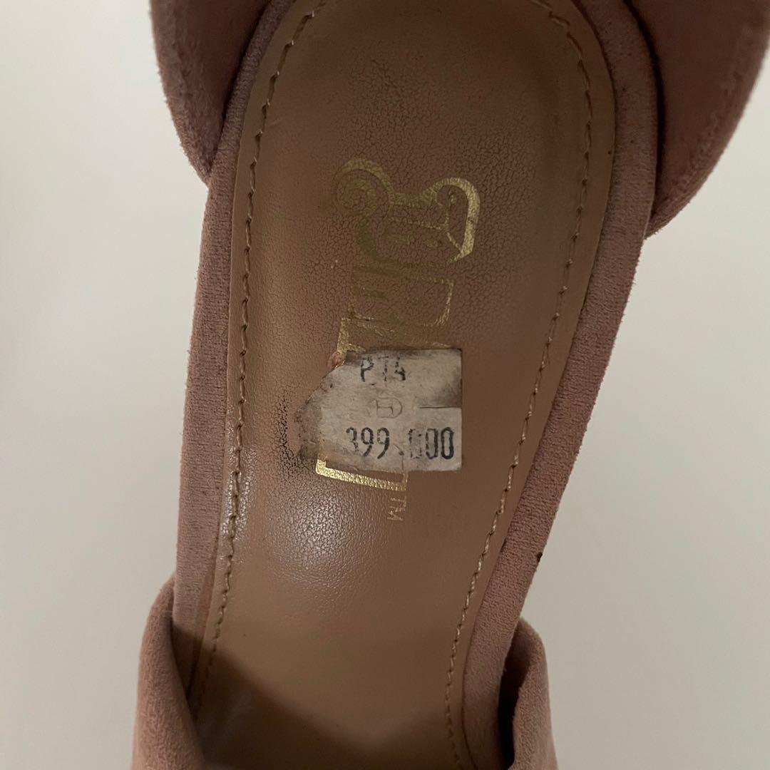 Tied Up Nude Heels Fesyen Wanita Sepatu Di Carousell