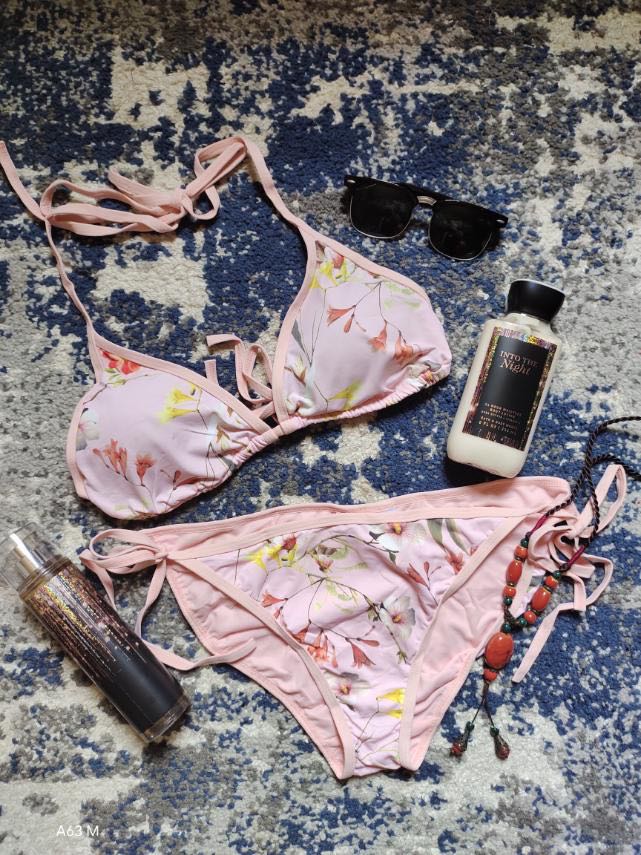 Floral Bikini Top Bottom Women S Fashion Swimwear Bikinis