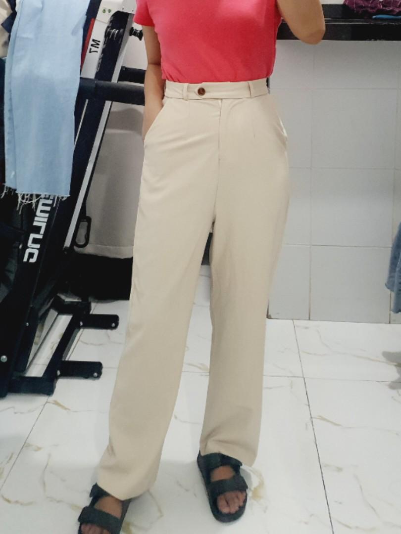 Nude Trouser Women S Fashion Bottoms Other Bottoms On Carousell