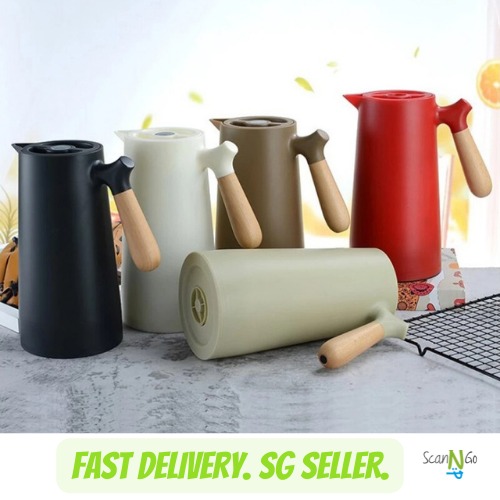 Thermal Flask Nordic Design Double Sealed Insulation Glass Liner Vacuum Jug Litre Hot Water