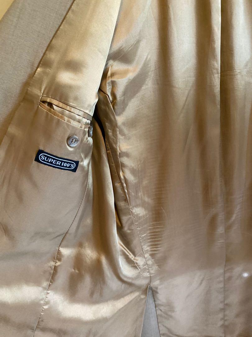 Fabrique En France Nude Jas Pria Blazer Pria Fesyen Pria Pakaian