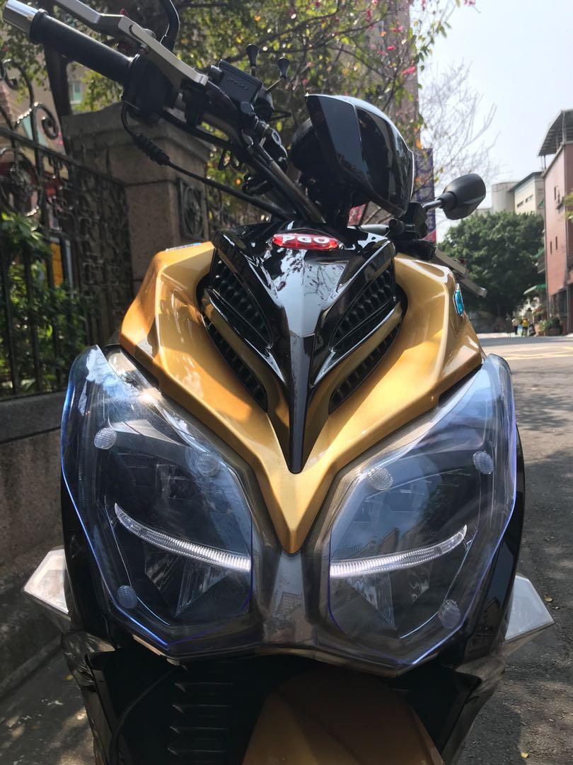 PGO NAKED Alpha max 125 CBS 絕版金色 速可達 速克達 二手機車 裸把 全原廠 大空間 全車LED USB車充 機車 新車在旋轉拍賣