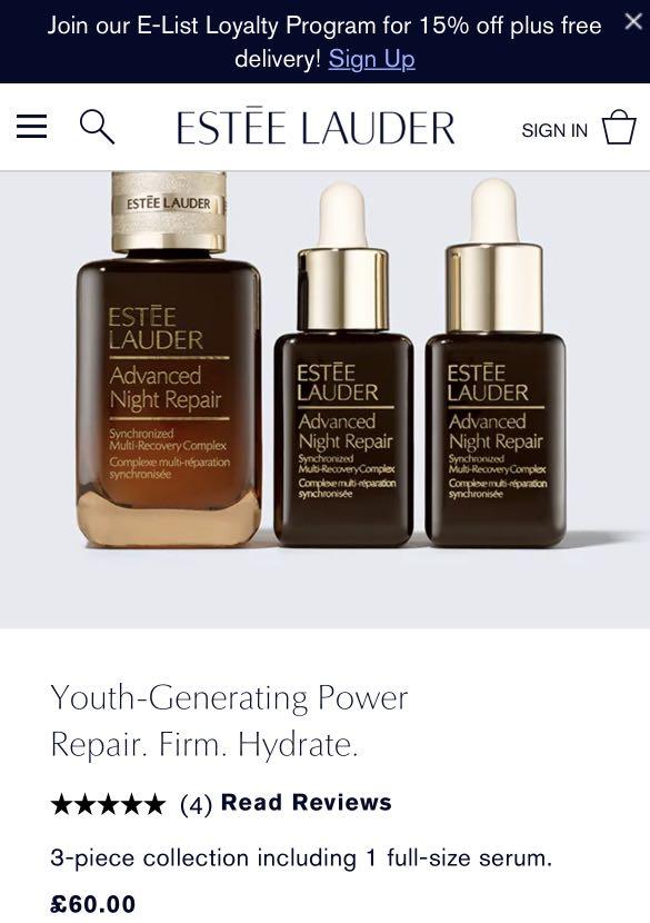 Estee Lauder Youth Generating Power Set Beauty Personal Care Face