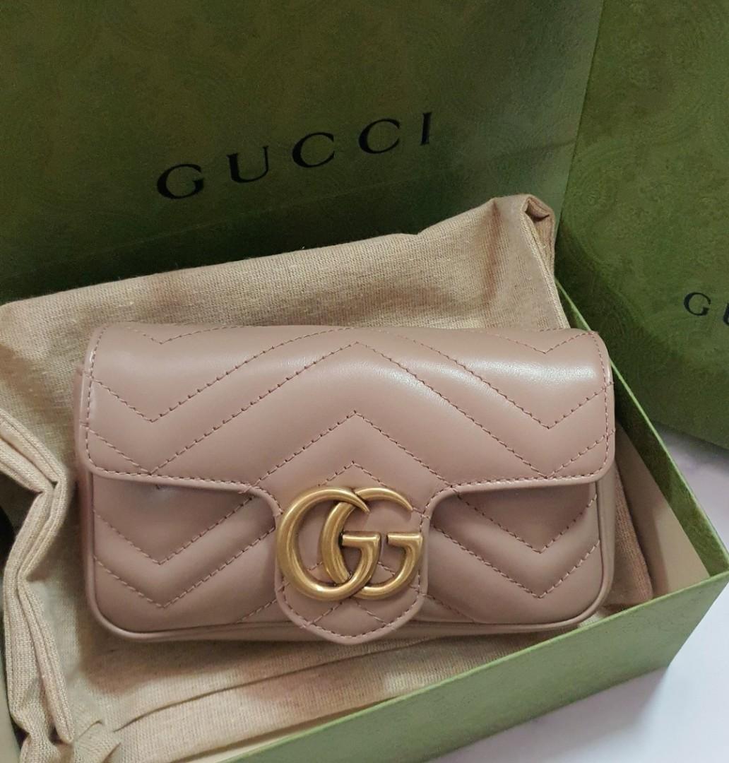 Authentic Gucci Supermini Marmont In Nude Luxury Bags Wallets On