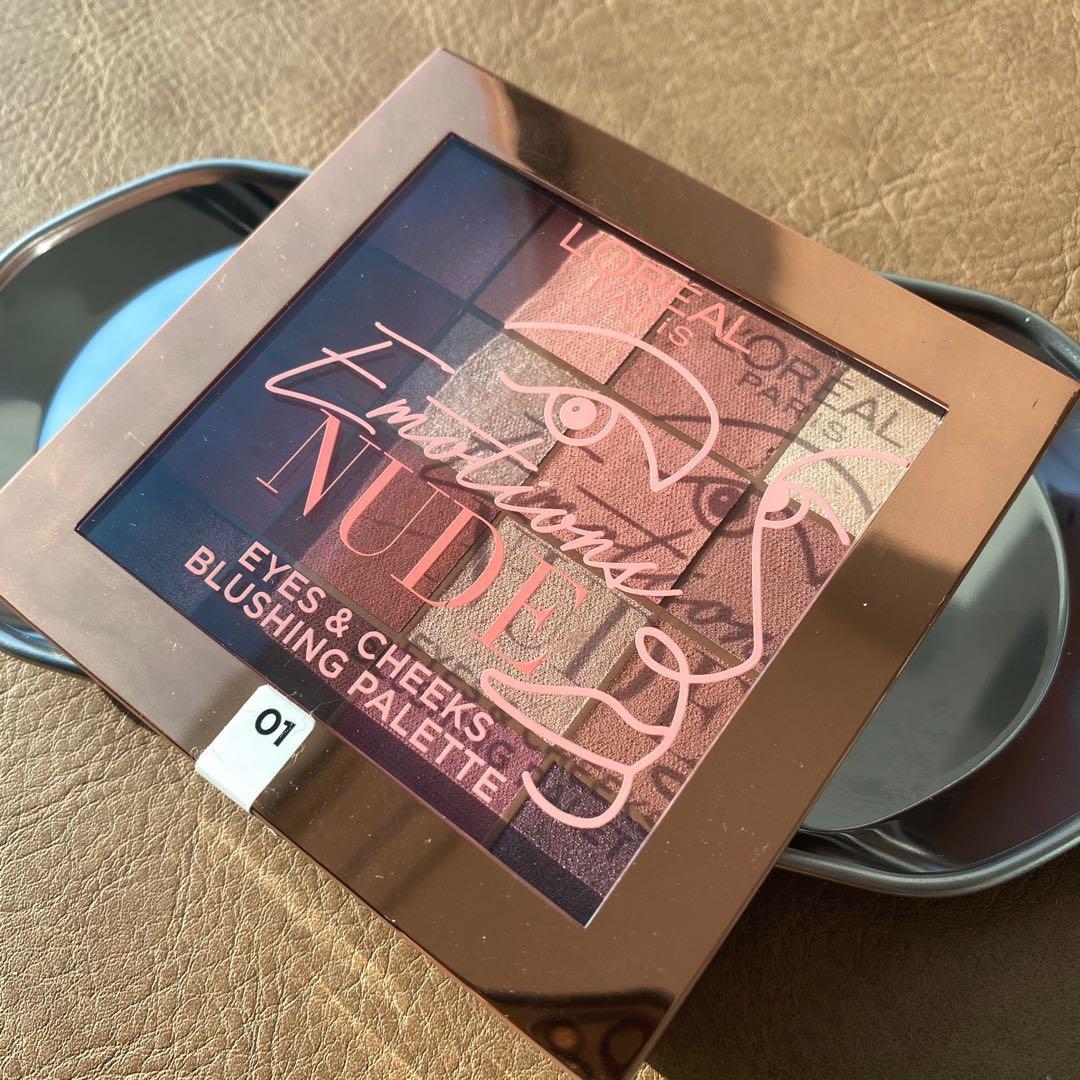 LOREAL Paris Emotions Nude Eye Cheeks Blushing Palette Eyeshadow Mega Palette Nude Shades