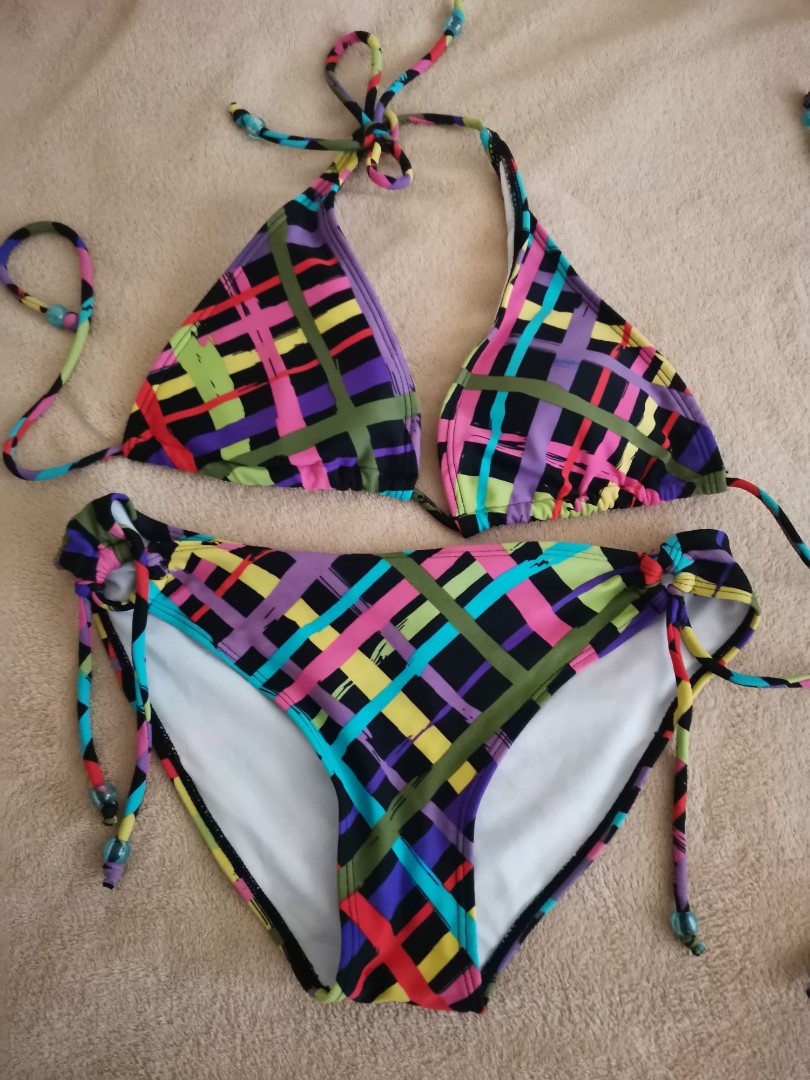 Triangle Bikini Black Women S Fashion Swimwear Bikinis Swimsuits On Carousell