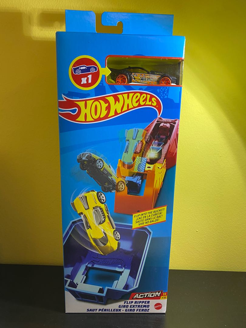 Hot Wheels Original Stunt Playset Flip Ripper Vehicle Car Track Launcher Play Set Mattel