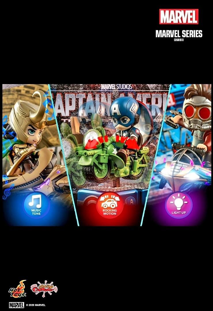 MISB Hot Toys Marvel The Avengers Loki Cosbaby Cosrider Rocking Motion Music Tone Light Up