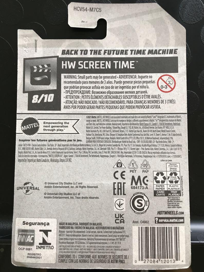 Hot Wheels HW Screen Time Back To The Future Time Machine Hobbies Toys Toys Games On Carousell