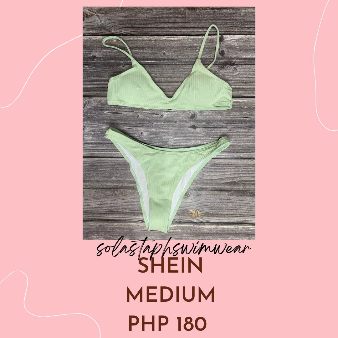 Shein Mint Green Bikini Women S Fashion Swimwear Bikinis Swimsuits On Carousell