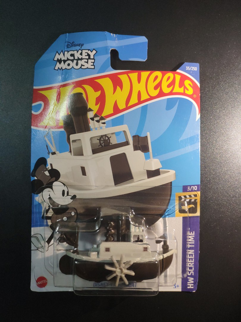 Hotwheels Hotwheels Hot Wheel Wheels Disney Mickey Mouse Steamboat HW Screen Time Hobbies