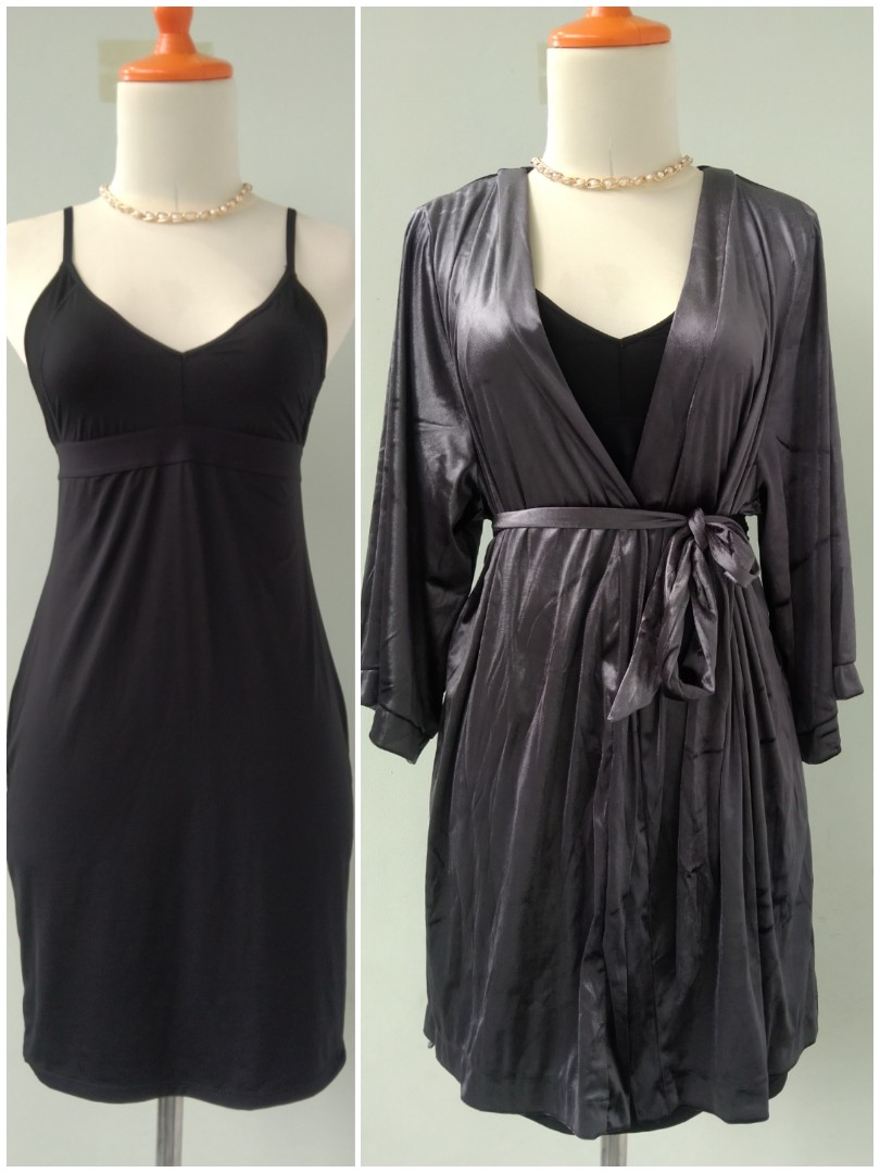Authentic Set Lingerie Kimono H M Fesyen Wanita Pakaian Wanita