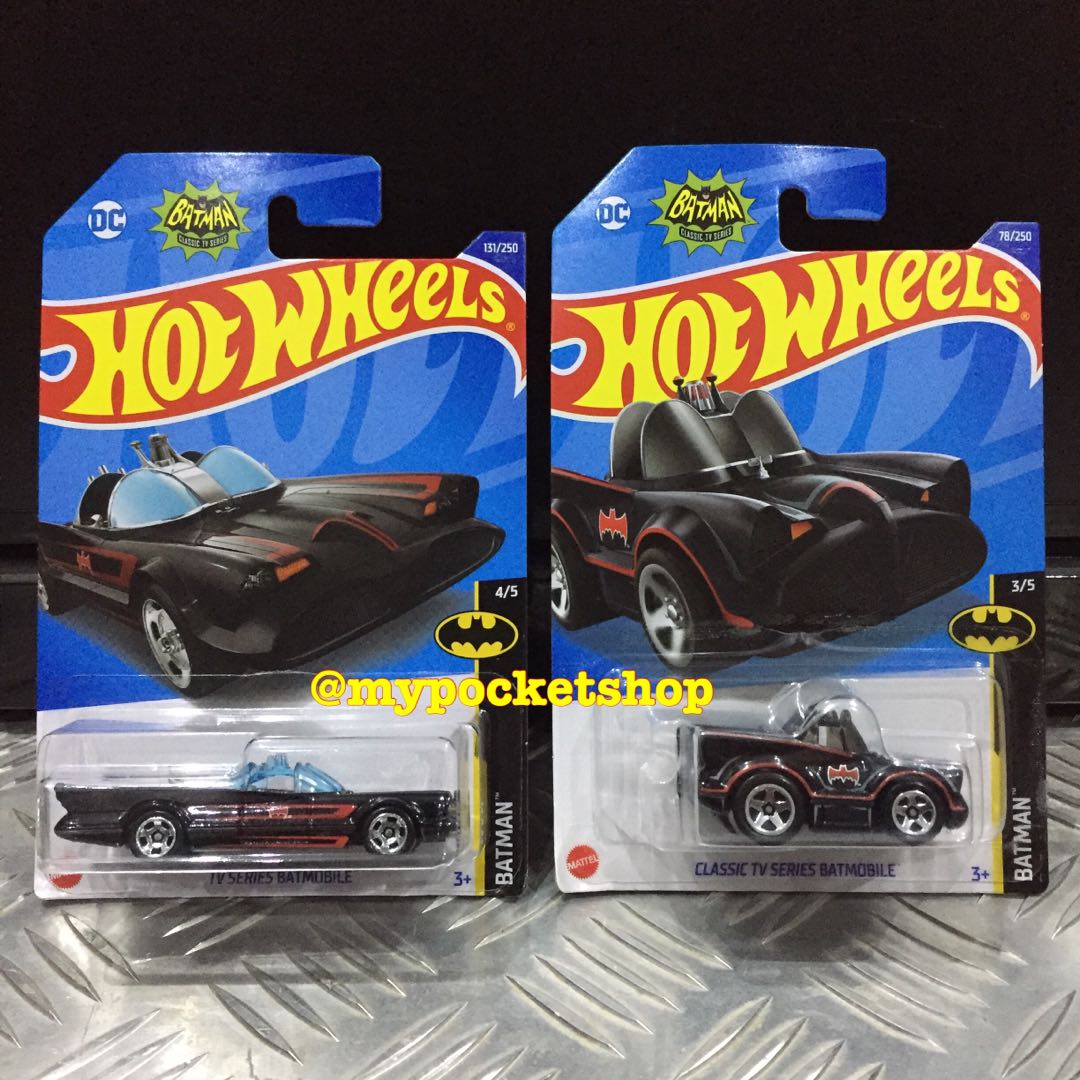 SOLD 2x Hot Wheels 1966 TV SERIES BATMOBILE Regular Tooned Version 2022 Hotwheels Batman