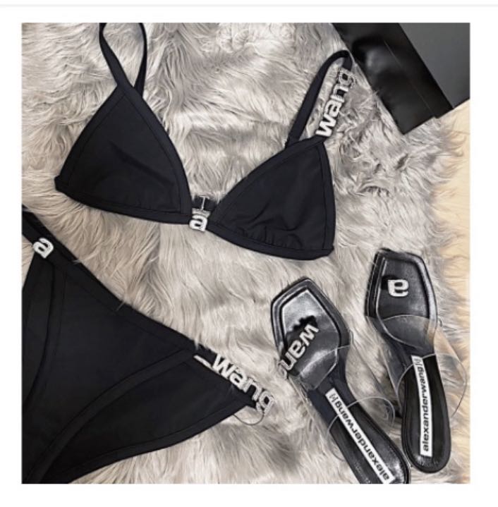 Alexander Wang Black Bikini Set Preorder Women S Fashion Swimwear