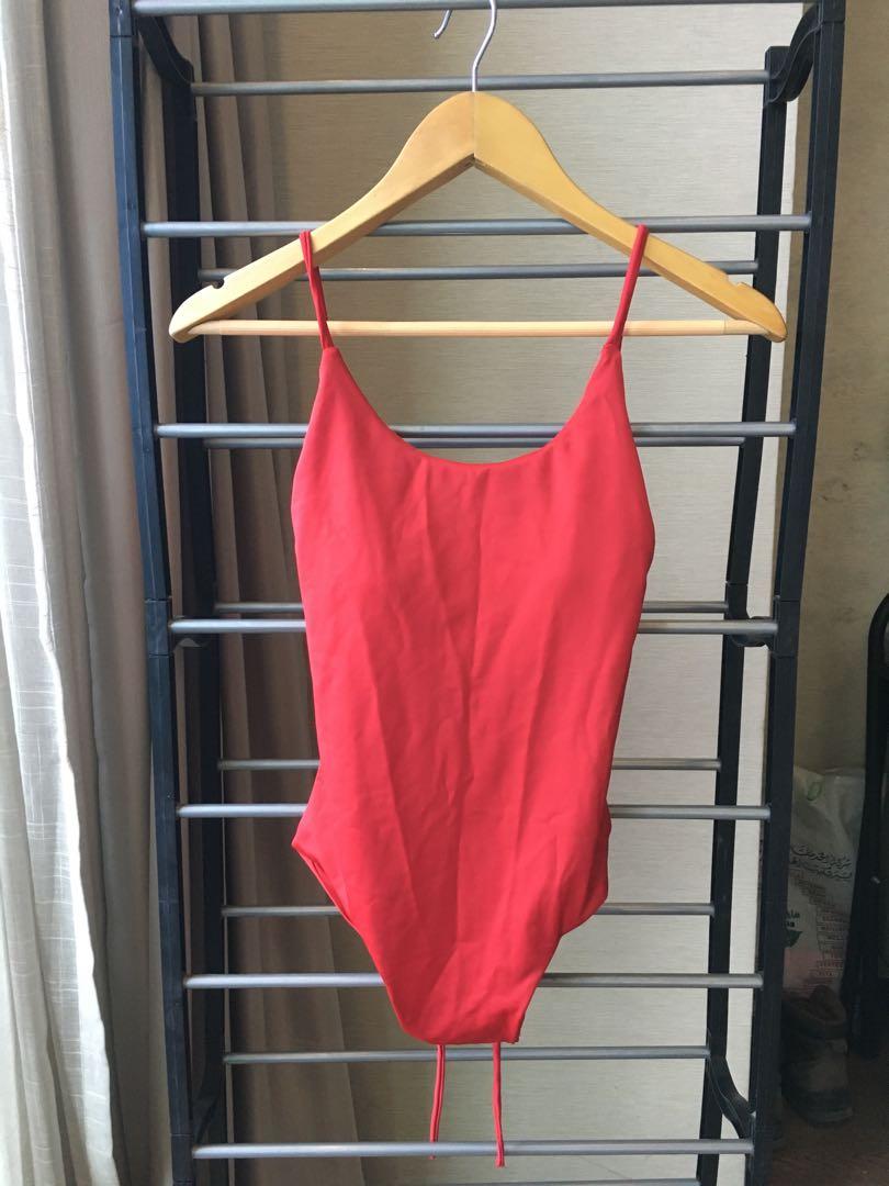 Red Bikini One Piece Women S Fashion Swimwear Bikinis Swimsuits On Carousell