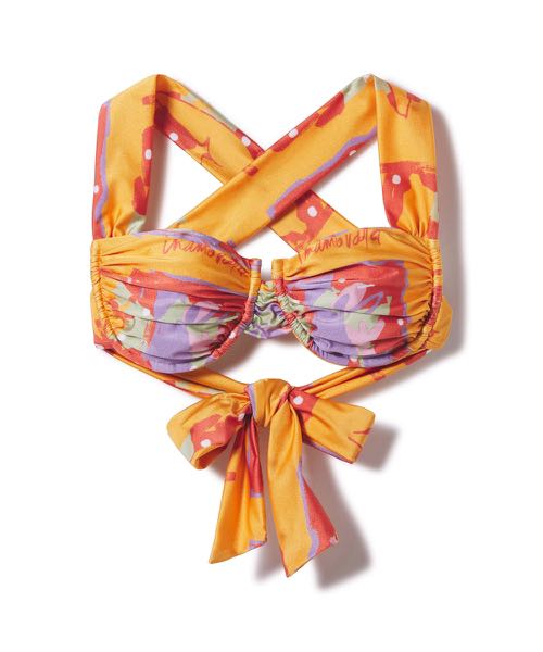 Inamorata Luciana Bikini Top In Saffron Ink Large Women S Fashion Swimwear Bikinis