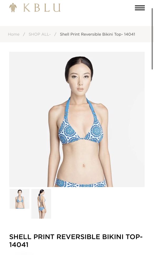 SHELL PRINT REVERSIBLE BIKINI SET Women S Fashion Swimwear Bikinis Swimsuits On Carousell