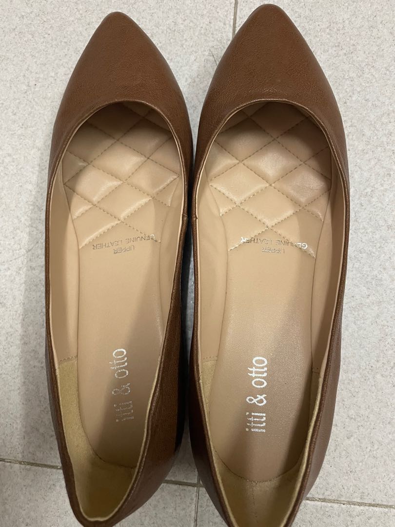 Itti Otto Leather Flats Nude Women S Fashion Footwear Flats