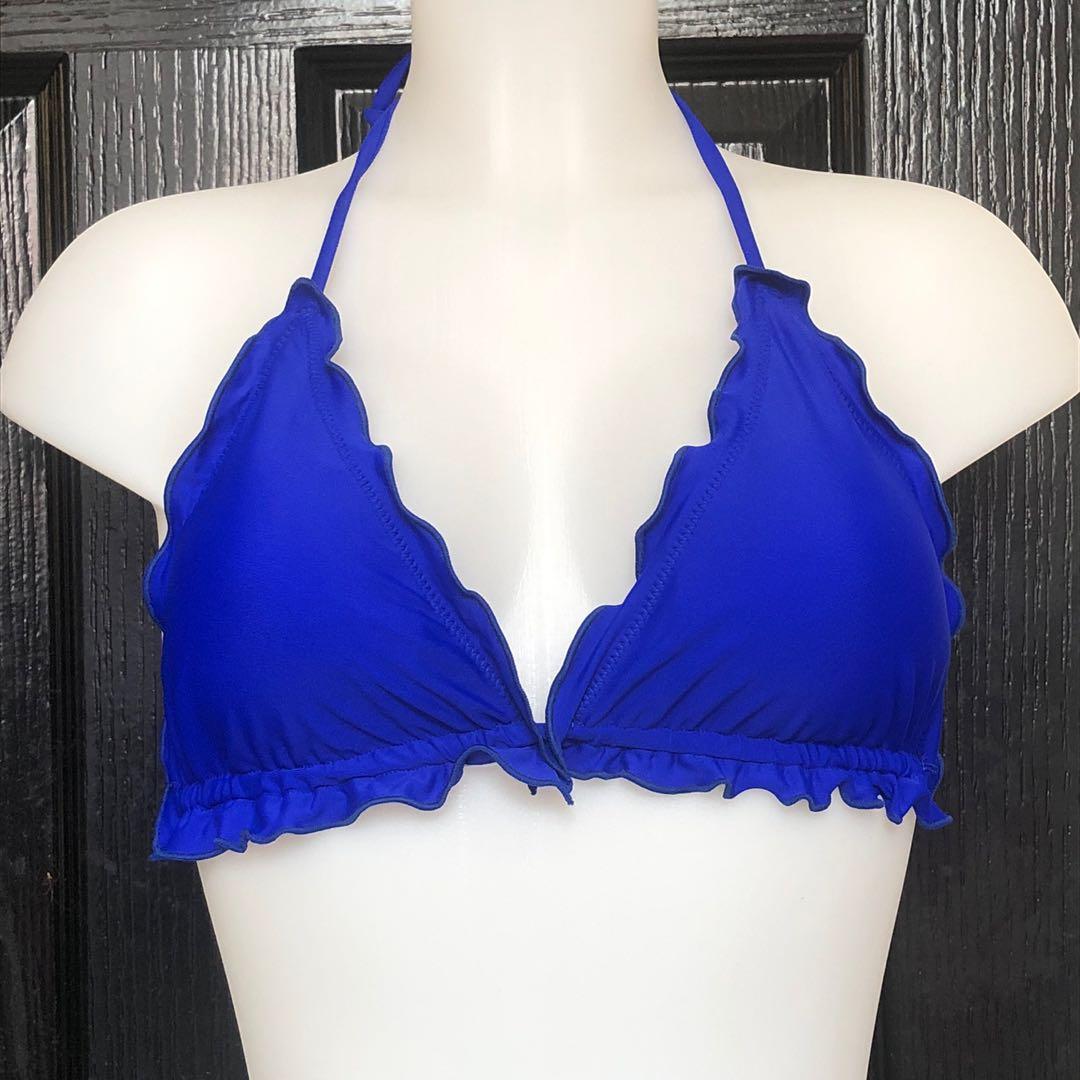 Shein Medium Royal Blue Ruffles Garter Rare Y K Swimsuit Bikini