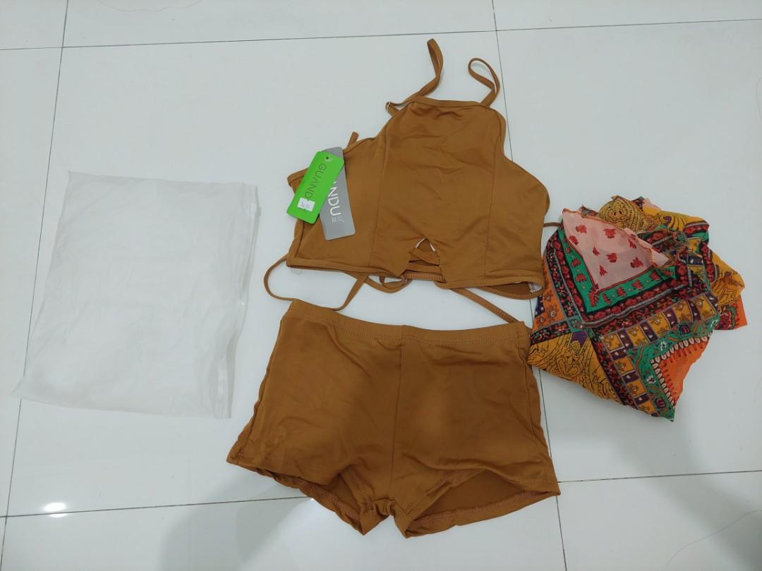 Swimsuit Beach Wear Bikini Tankini Baju Renang Baju Pantai Cantik Sexy Fesyen Wanita Pakaian