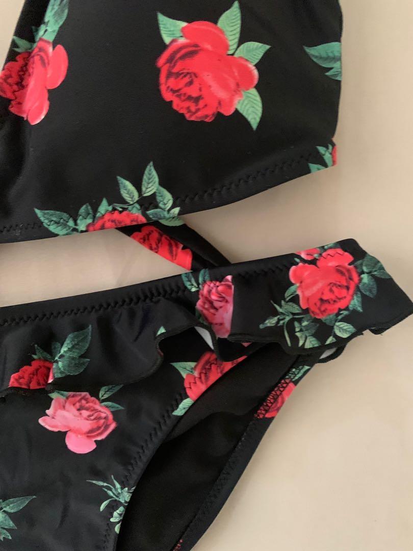 Rose Two Piece Bikini Women S Fashion Swimwear Bikinis Swimsuits On Carousell