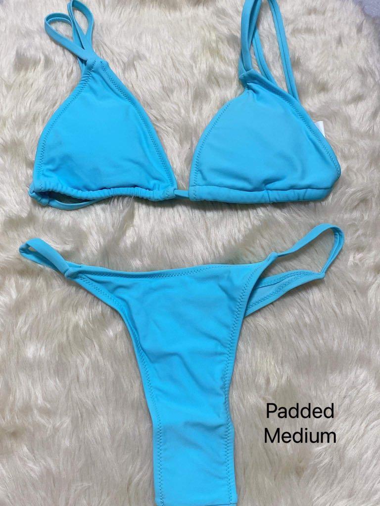 Pc Bikini Sky Blue Swimsuit Women S Fashion Swimwear Bikinis Swimsuits On Carousell