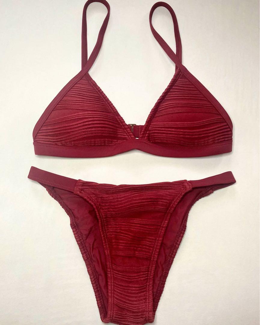 Eighth Mermaid Curtis Bikini Set In Wine Women S Fashion Swimwear