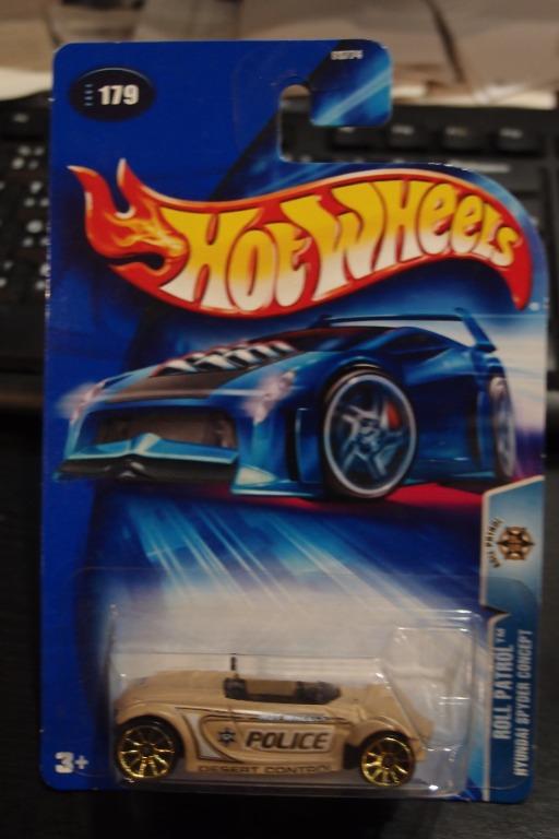HYUNDAI SPYDER CONCEPT Police 现代 警察 特務車 概念車 Collector 179 2004 Hot Wheels ROLL PATROL Cast