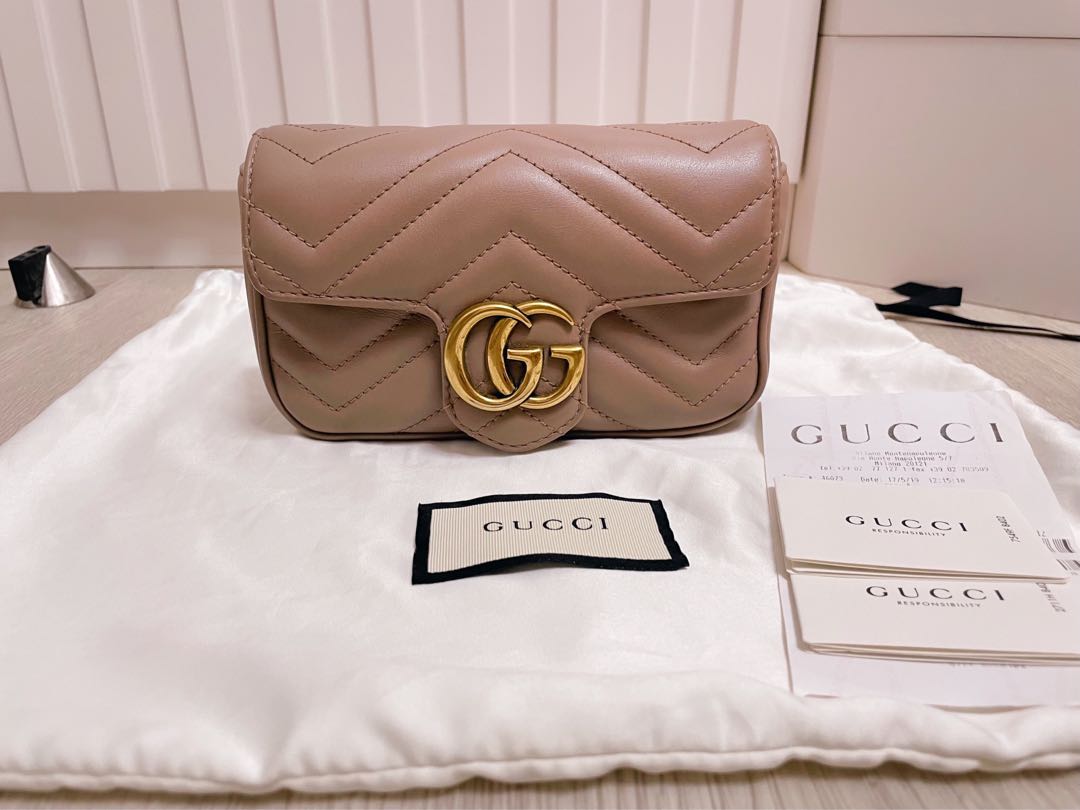 Gucci Marmont Supermini Nude colour 名牌 手袋及銀包 Carousell