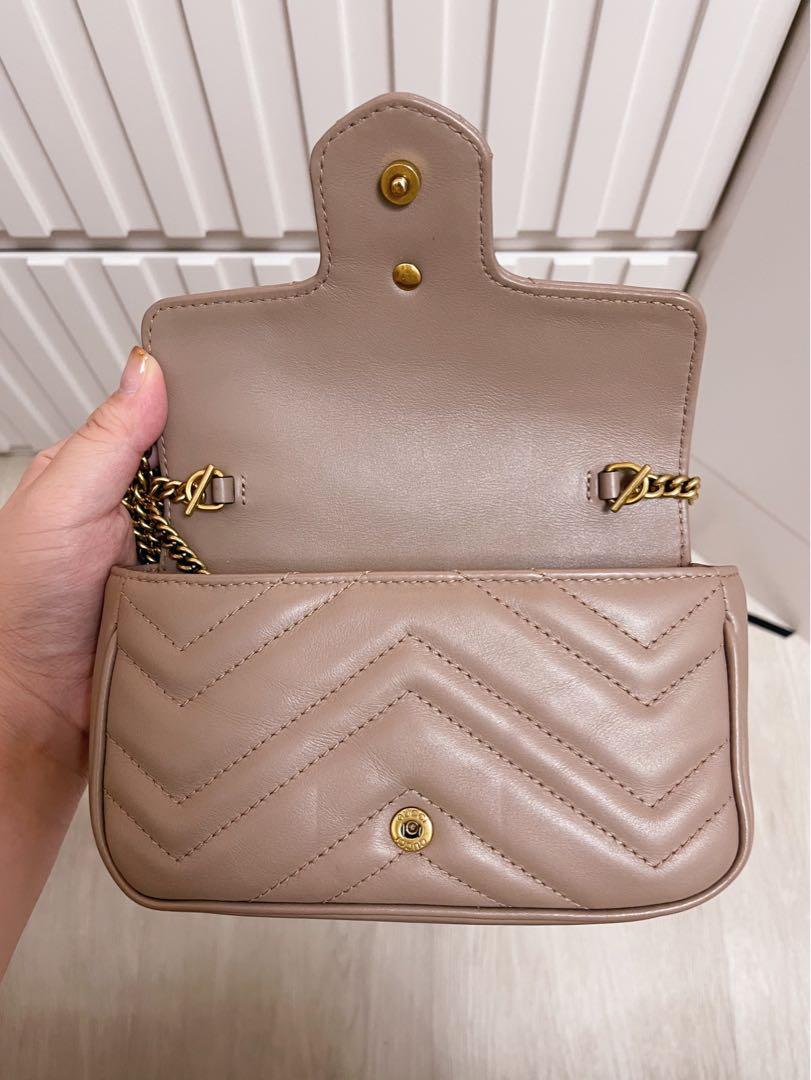 Gucci Marmont Supermini Nude colour 名牌 手袋及銀包 Carousell
