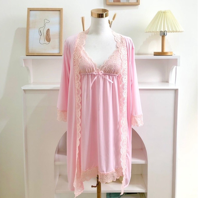 Lingerie Sexy Dress Kimono Spandex Sutra Hyget Premium Detail Size Cek