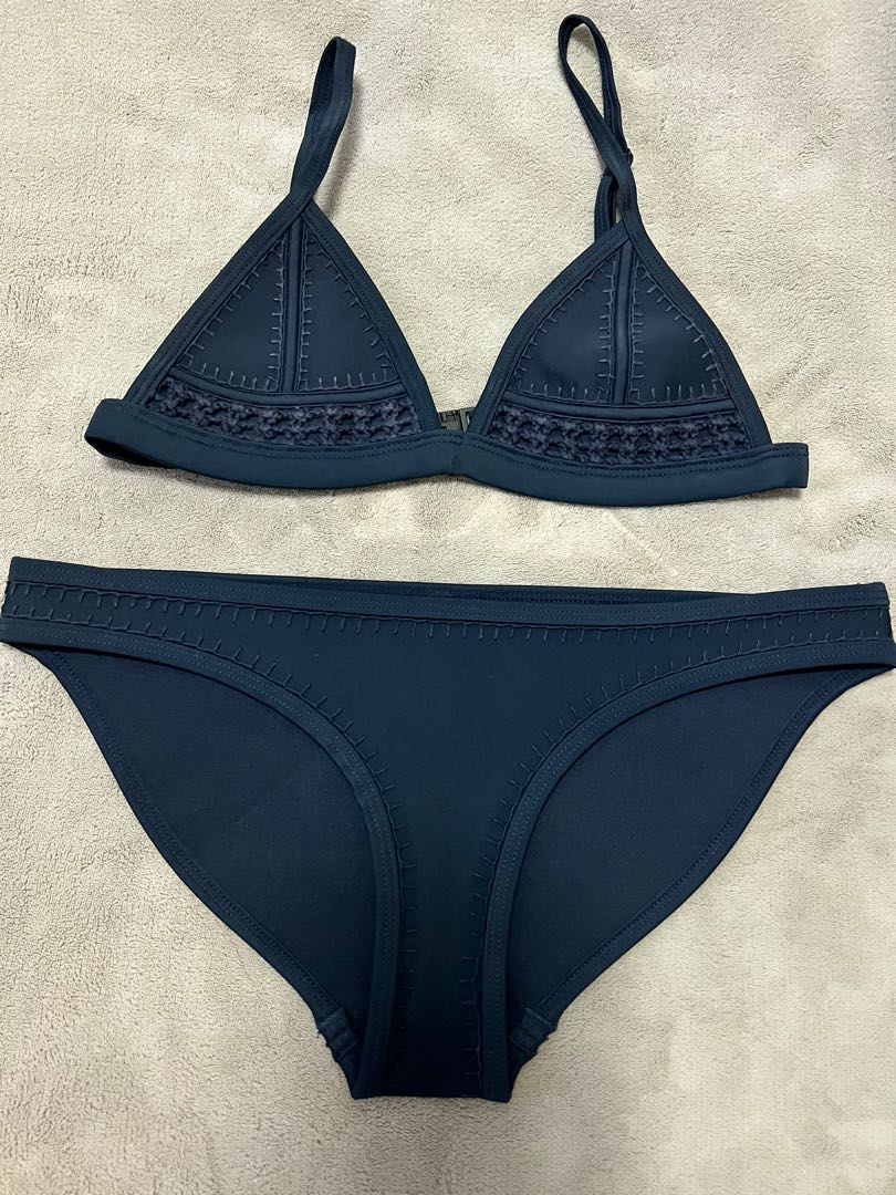 Triangl Neoprene Bikini With Crochet Details Women S Fashion Swimwear Bikinis Swimsuits On