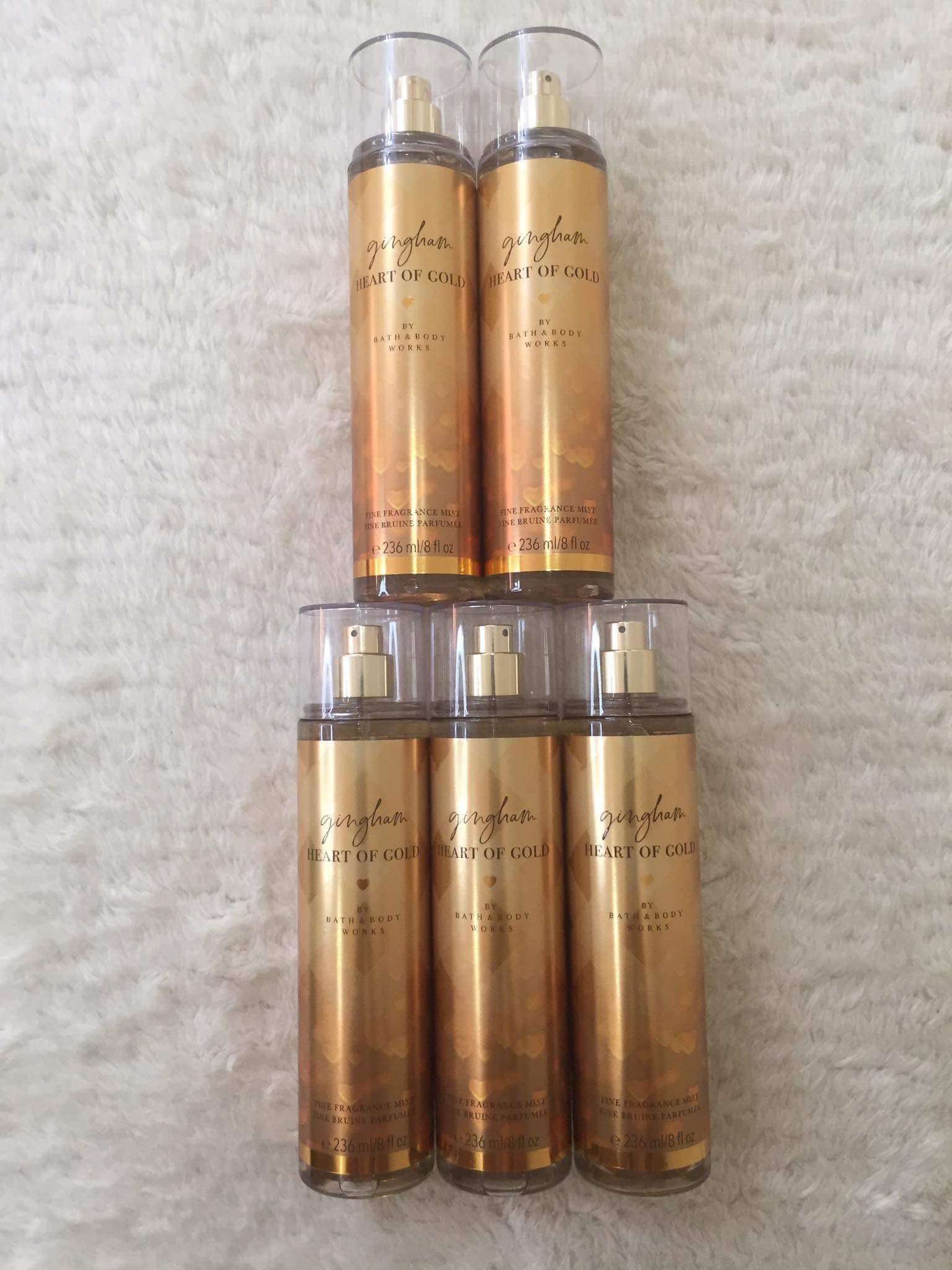 Bbw Gingham Heart Of Gold Body Mist Beauty Personal Care Fragrance