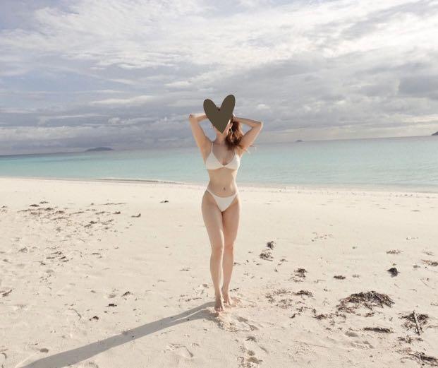 Eighth Mermaid Curtis Bikini Set In Textured Salt Women S Fashion