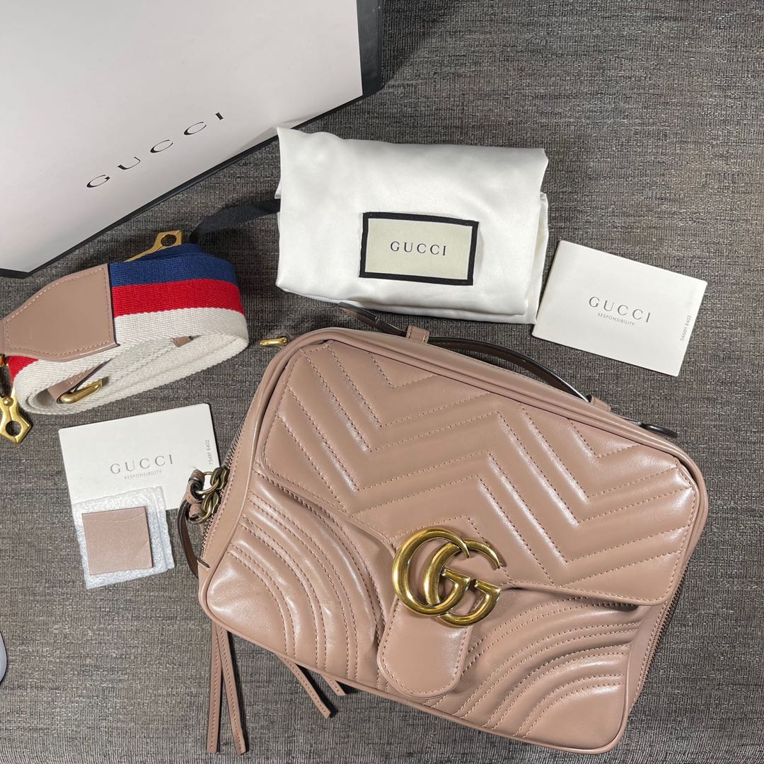 Gucci Marmont Top Handle Nude Luxury Bags Wallets On Carousell