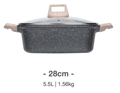 Non Stick Hot Pot With Divider Cm Hotpot With Lid Suitable All Stove Including Induction