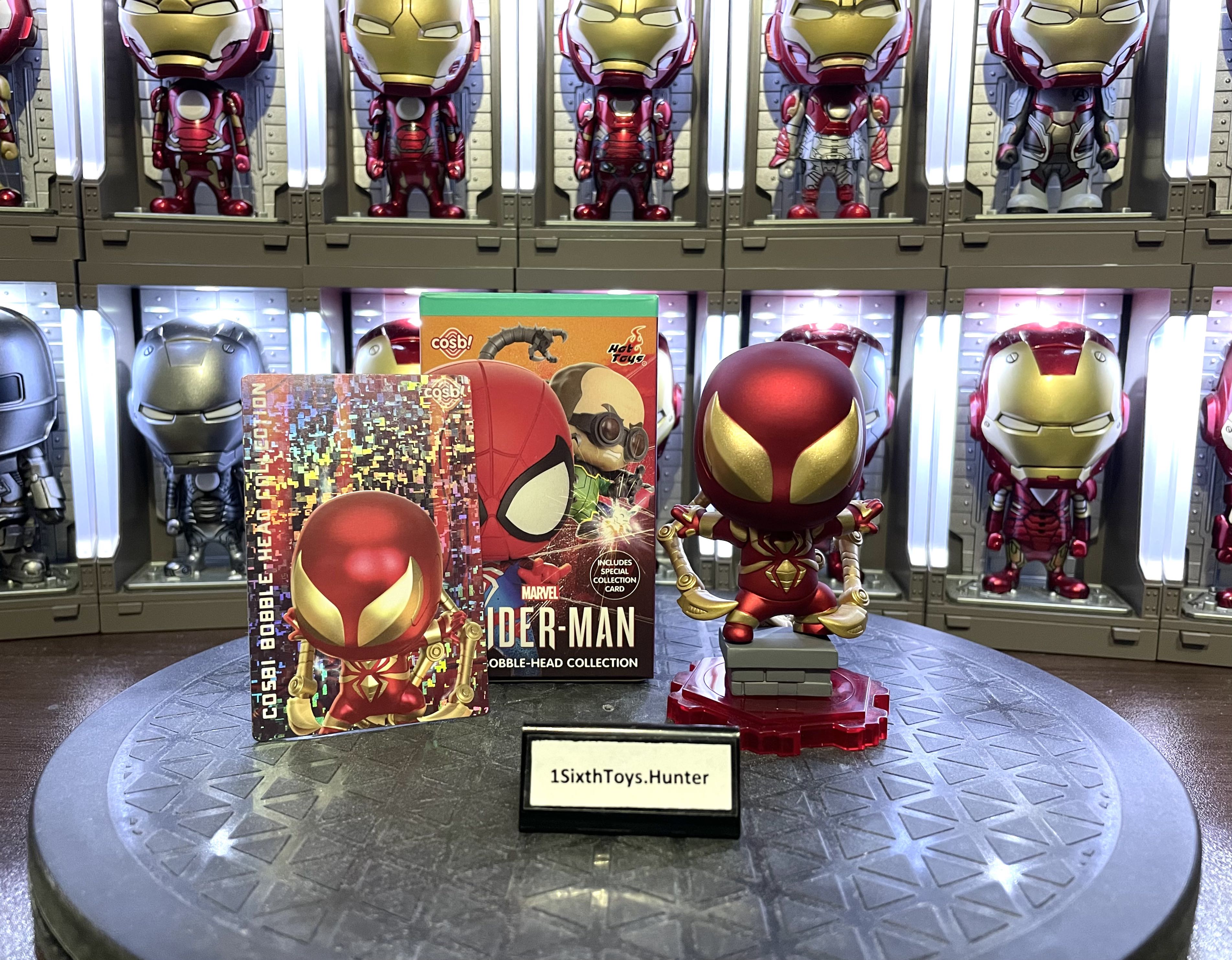 Marvel Avengers End Game Hot Toys Cbx Exclusive Version Comic Iron Spider Mystery Cosbi Blind