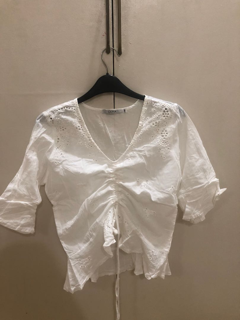 Scrunched Top Women S Fashion Tops Blouses On Carousell