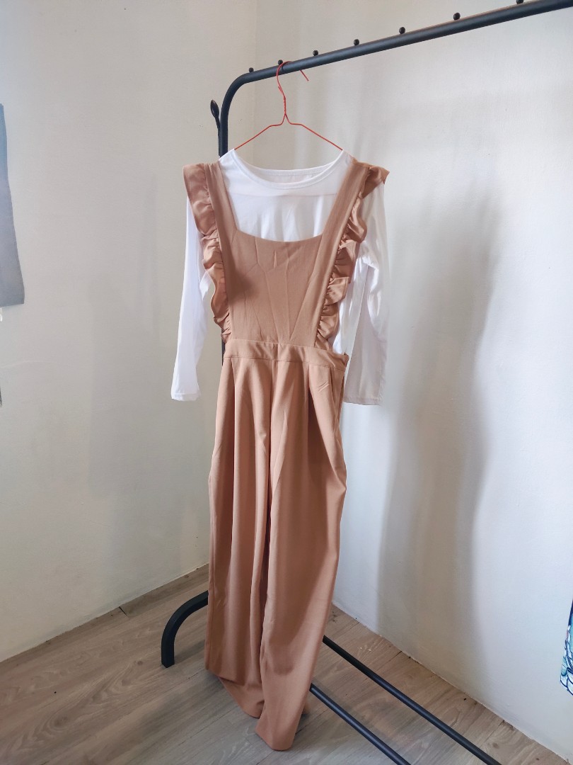 Jumpsuit Wanita Warna Nude Po Bangkok Fesyen Wanita Pakaian Wanita