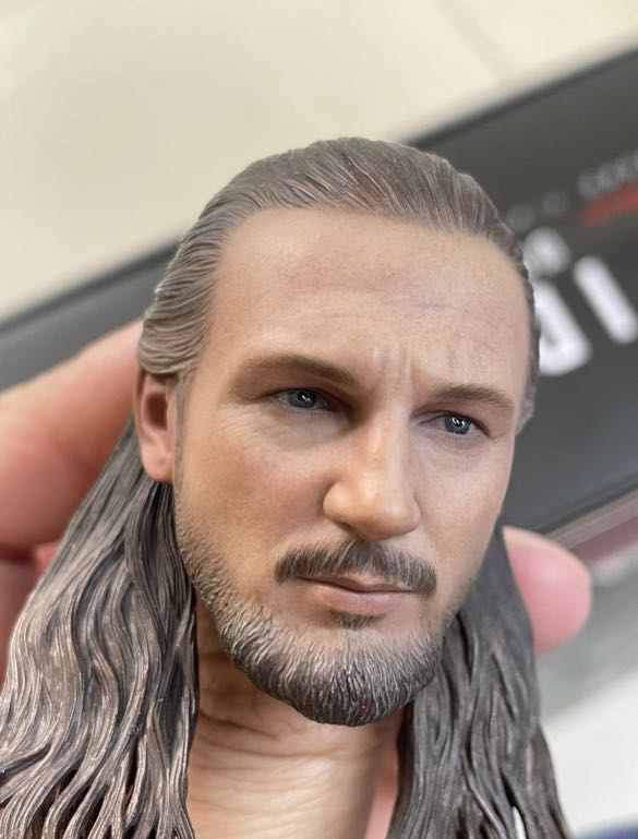 Star Wars Episode I The Phantom Menace Hot Toys Scale Mms Qui Gon Jinn Head Sculpt