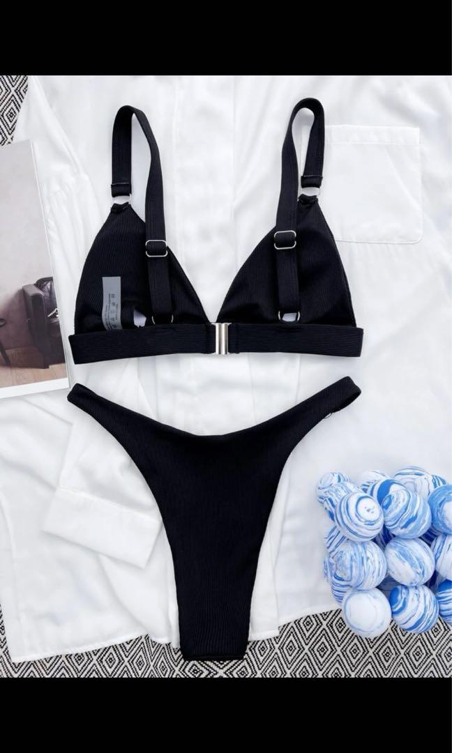 Bn Shein Black Bikini Women S Fashion Swimwear Bikinis Swimsuits