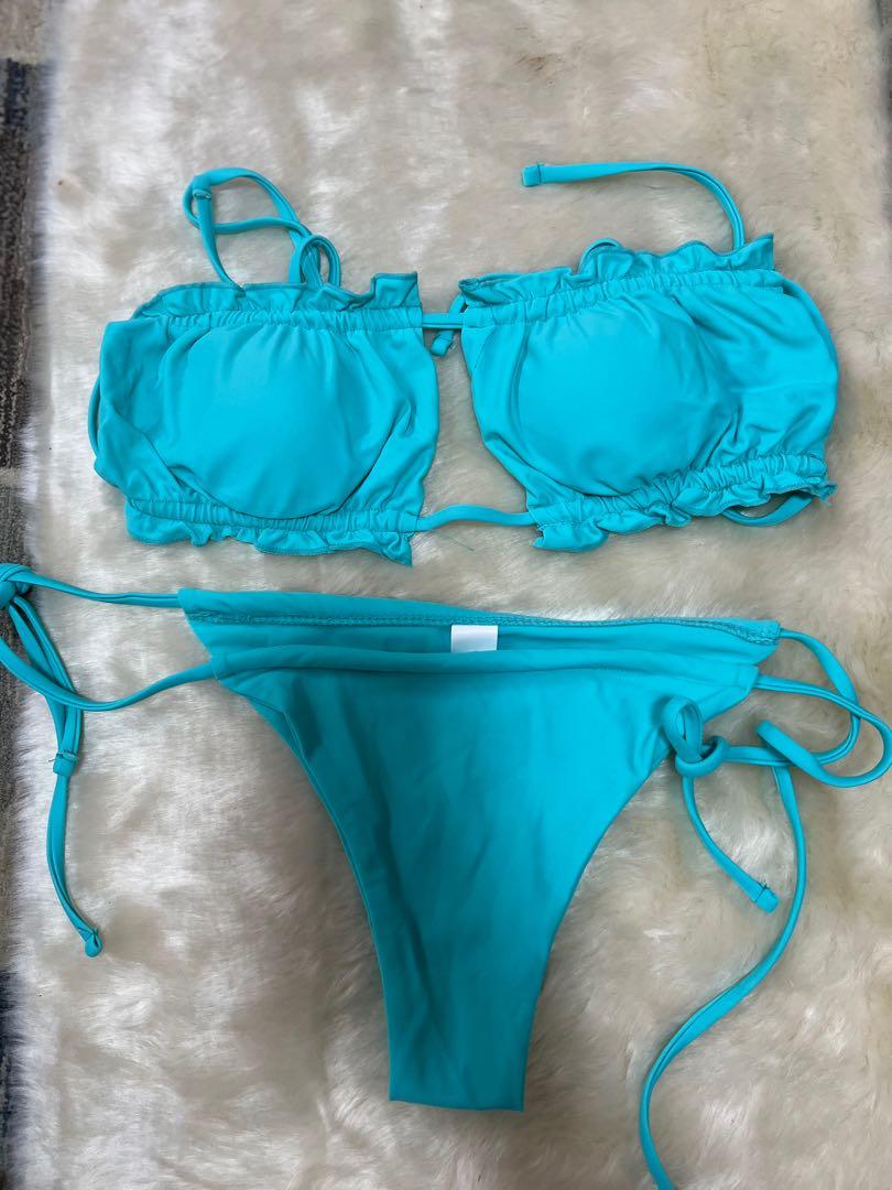 Sexy Fold Hollow Out Bikini Swimsuit With Pad Women S Fashion