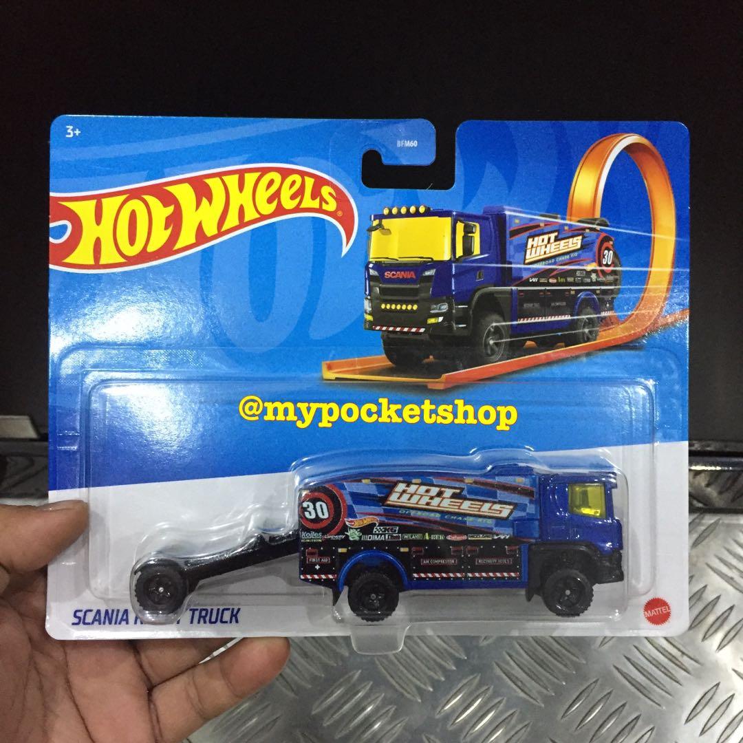 RESERVED Hot Wheels SCANIA RALLY TRUCK Blue Hotwheels Track Stars Haulers Hobbies