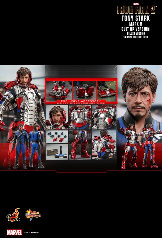 首日 月 日黑咭vip 折單 Hottoys mms Ironman Mark V suit up DX版 已付訂 尾數 hot toys TONY STARK