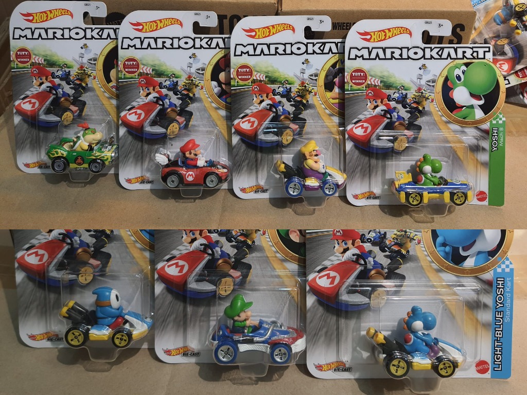 特價 Mattel GBG Hot WheelsMario Kart Replica Diecast Car pcs 風火輪瑪利歐賽車 合金車仔 個 興趣及遊戲
