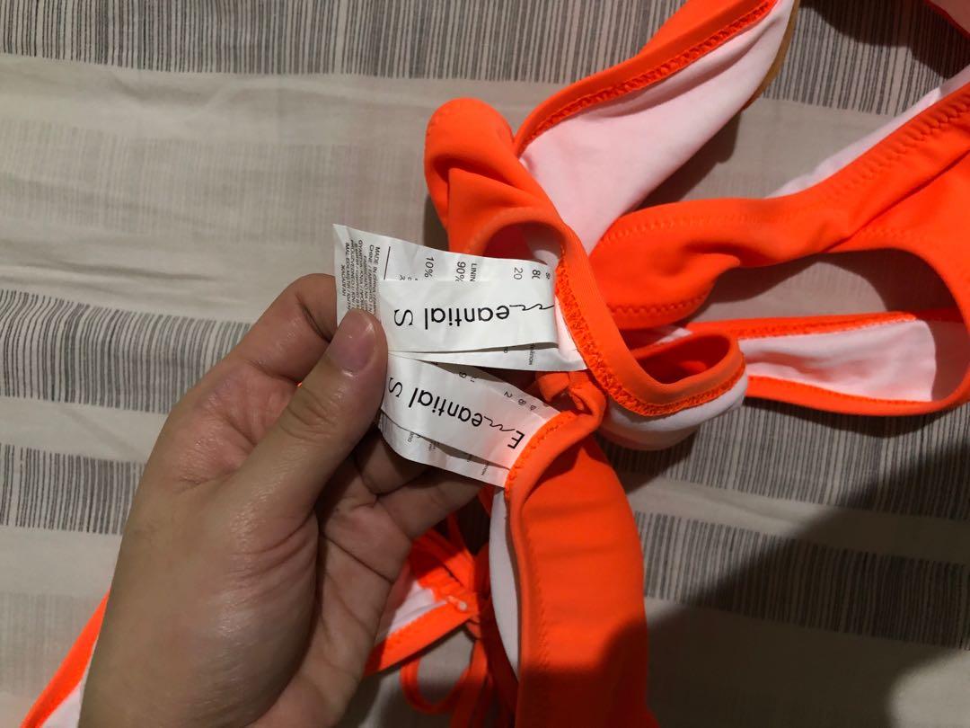 Esseantial Darcy Bikini Set Neon Orange High Cut Bikini Women S