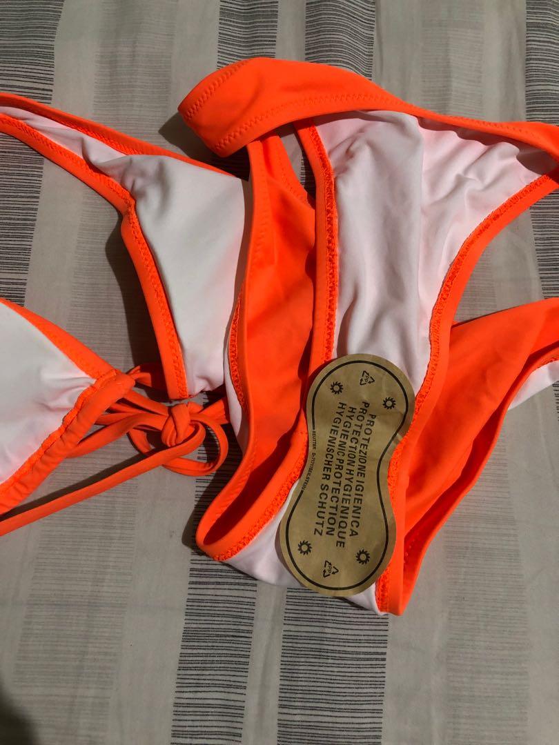 Esseantial Darcy Bikini Set Neon Orange High Cut Bikini Women S