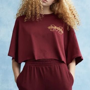 H M Sex Education Crop Top LIMITED EDITION Fesyen Wanita Pakaian