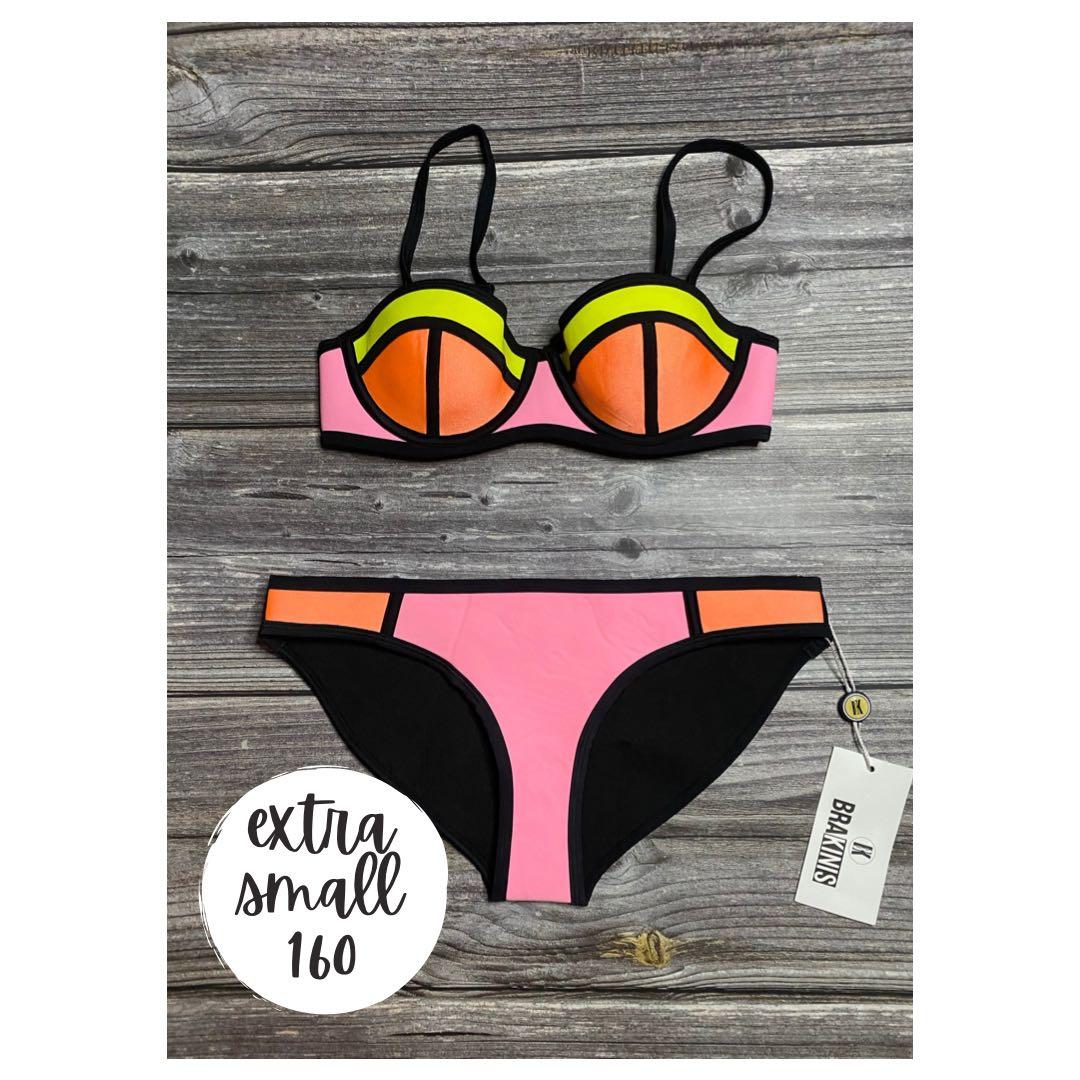 Brakini Pink Orange Bikini Women S Fashion Swimwear Bikinis